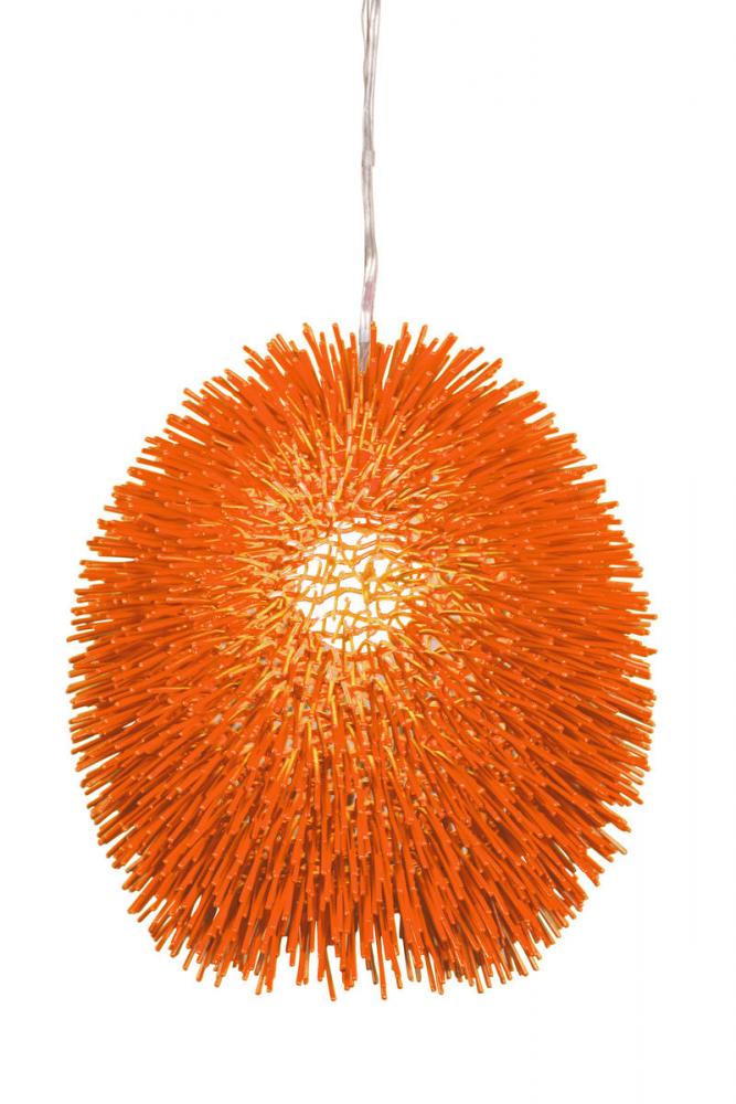 Urchin 1-Lt Pendant - Electric Pumpkin