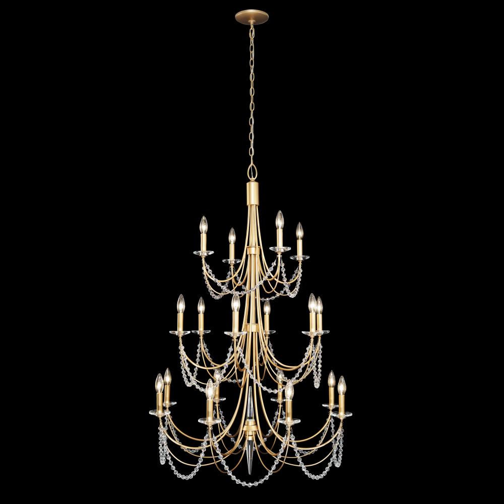 Brentwood 18-Lt 3-Tier Chandelier - French Gold