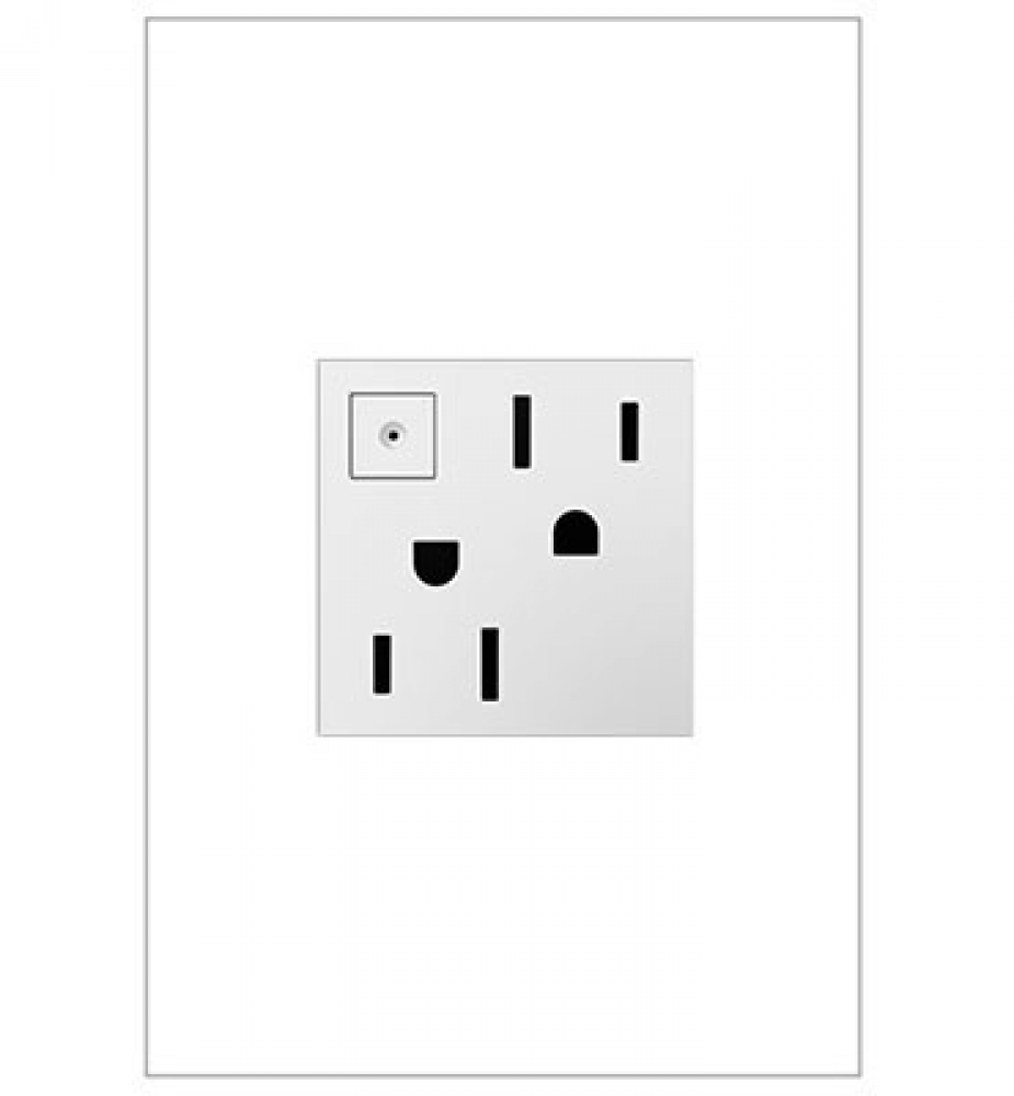 Adorne® 15A Energy-Saving On/Off Outlet, White