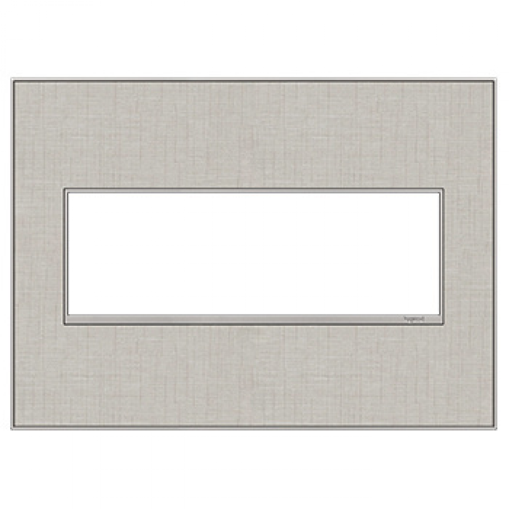 Adorne® True Linen Three-Gang Screwless Wall Plate