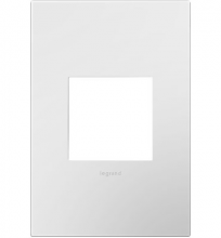 Legrand AWP1G2WHW10 - adorne? Gloss White-on-White One-Gang Screwless Wall Plate with Microban?
