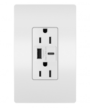 Legrand R26USBACWCCV6 - radiant? 15A Tamper-Resistant USB Type A/C Outlet, White