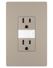 Legrand NTL885TRNICC6 - radiant? 15A Tamper-Resistant Outlet with Night Light, Nickel