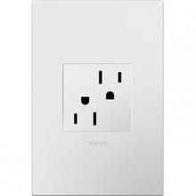 Legrand ARTR152W4WP - adorne? 15A Dual Tamper-Resistant Outlet with Gloss White Wall Plate