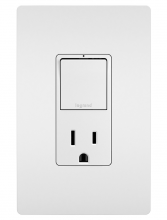 Legrand RCD38TRW - radiant? Single Pole/3-Way Switch with 15A Tamper-Resistant Outlet, White