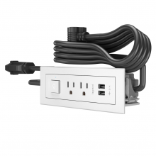 Legrand RDSZWH10 - Furniture Power Center Basic Switching Unit with 10' Cord - White