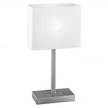 Eglo 87598A - 1 LT Table Lamp w/ Matte Nickel & Chrome Finish & Cream Fabric Shade