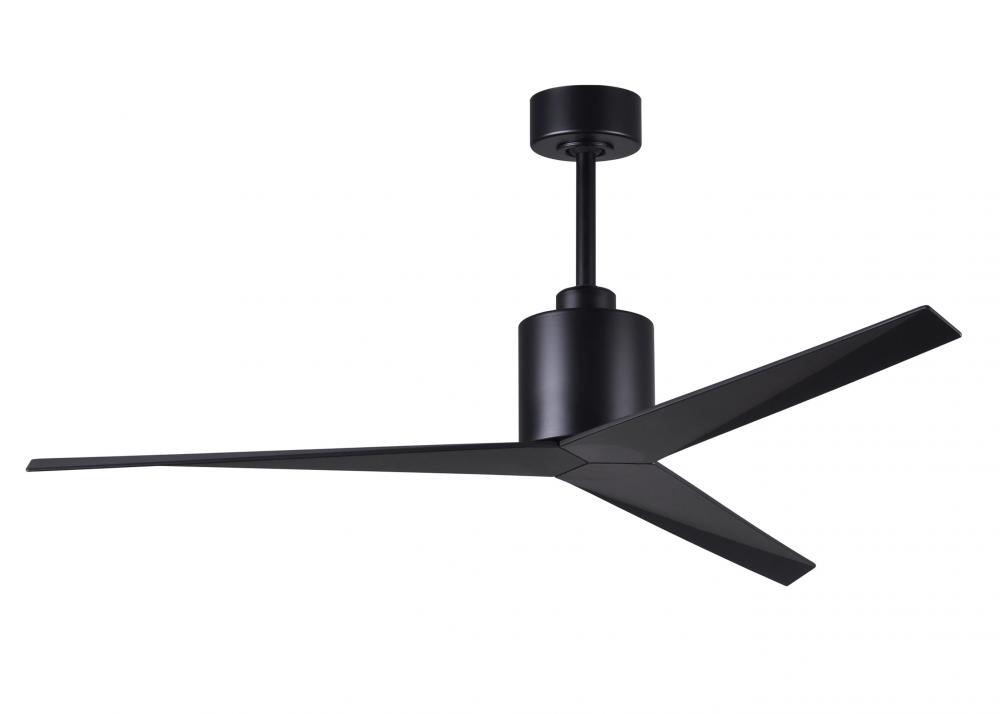 Eliza 3-blade paddle fan in Matte Black finish with matte black all-weather ABS blades. Optimized