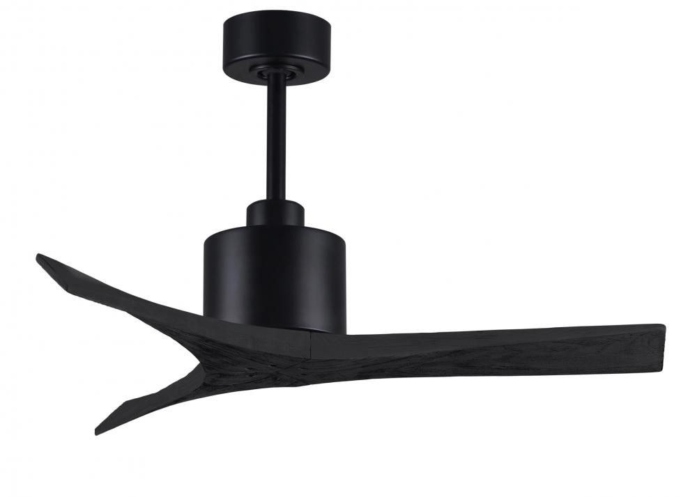 Mollywood 6-speed contemporary ceiling fan in Matte Black finish with 42” solid matte black wood