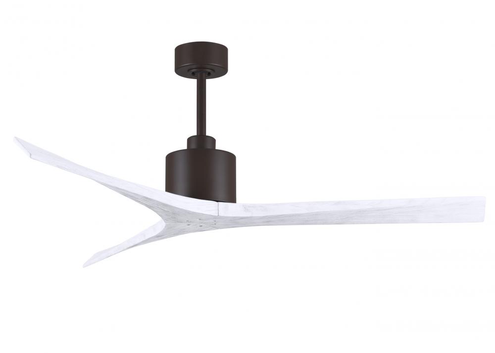 Mollywood 6-speed contemporary ceiling fan in Textured Bronze finish with 60” solid matte white