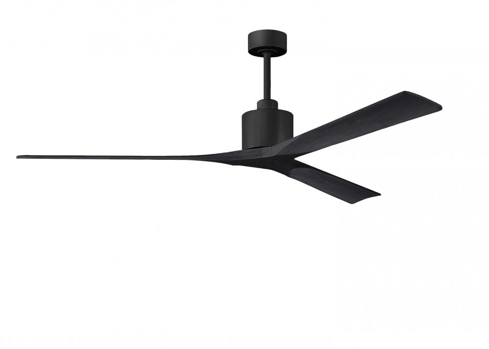 Nan XL 6-speed ceiling fan in Matte Black finish with 72” solid matte black wood blades