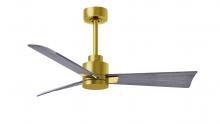 Matthews Fan Company AK-BRBR-BW-42 - Alessandra 3-blade transitional ceiling fan in brushed brass finish with barnwood blades. Optimize