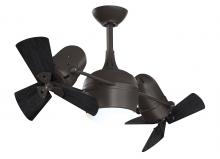 Matthews Fan Company DGLK-TB-WDBK - Dagny 360° double-headed rotational ceiling fan with light kit in Textured Bronze finish with sol