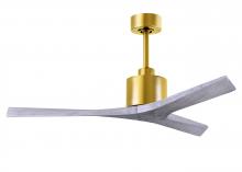Matthews Fan Company MW-BRBR-BW-52 - Mollywood 6-speed contemporary ceiling fan in Brushed Brass finish with 52” solid barn wood tone