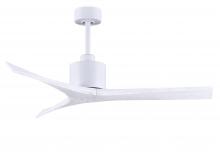 Matthews Fan Company MW-MWH-MWH-52 - Mollywood 6-speed contemporary ceiling fan in Matte White finish with 52” solid matte white wood