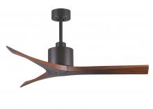 Matthews Fan Company MW-TB-WA-52 - Mollywood 6-speed contemporary ceiling fan in Textured Bronze finish with 52” solid walnut tone