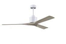 Matthews Fan Company NK-MWH-GA-60 - Nan 6-speed ceiling fan in Matte White finish with 60” solid gray ash tone wood blades