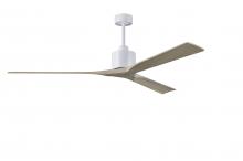 Matthews Fan Company NKXL-MWH-GA-72 - Nan XL 6-speed ceiling fan in Matte White finish with 72” solid gray ash tone wood blades
