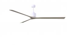 Matthews Fan Company NKXL-MWH-GA-90 - Nan XL 6-speed ceiling fan in Matte White finish with 90” solid gray ash tone wood blades