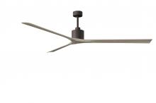 Matthews Fan Company NKXL-TB-GA-90 - Nan XL 6-speed ceiling fan in Matte White finish with 90” solid gray ash tone wood blades