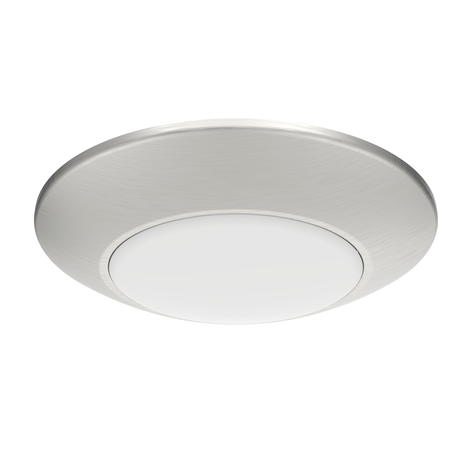 SURFACE FLUSH MOUNTS 750 LUMENS ECO DISK 4IN ROUND 12W 4000K CRI90 120V BRUSHED NICKEL