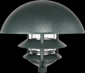 LANDSCAPE 1220 LUMENS LAWN LIGHT DOME 3 TIER INCANDESCENT DESCENT VERDE GREEN