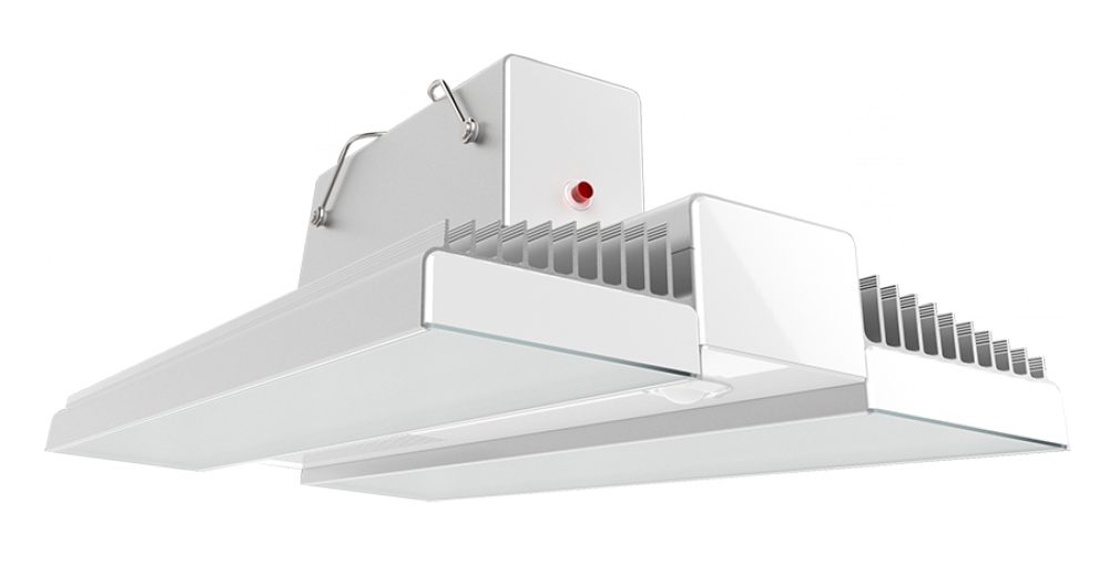 RAIL 175W 5000K LED 120-277V LC SENSOR BATTERY BACKUP WHITE/ALUMINUM