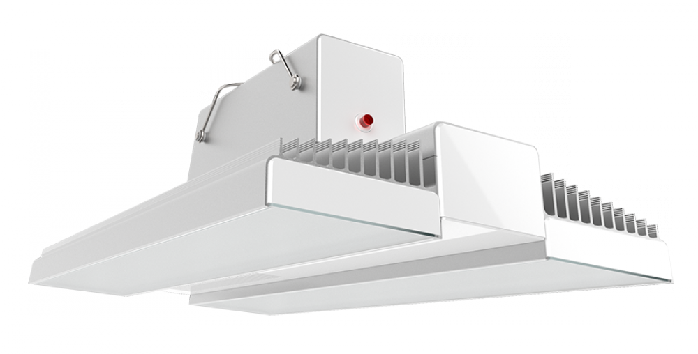 RAIL 175W 5000K LED 120-277V BATTERY BACKUP WHITE/ALUMINUM