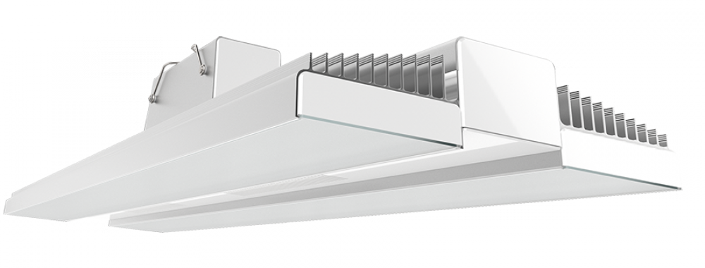 RAIL 400W 5000K LED 120-277V BATTERY BACKUP WHITE/ALUMINUM