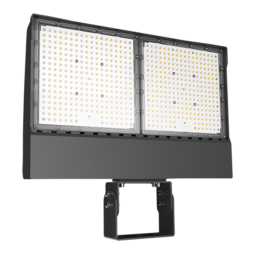 FLOODLIGHTS 36305/50827/62987 LUMENS X17 POWER ADJUSTABLE 450/350/250W 4000K TRUNNION MOUNT TWISTL