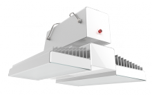 RAB Lighting RAIL90N/MVS/E - HIBAY 12185 LUMENS RAIL 90W 4000K LED 120V-277V MVS BATTERY BACKUP WHITE/ALUMINUM