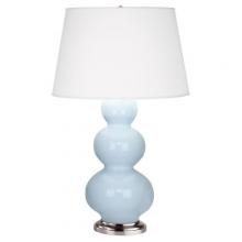  361X - Baby Blue Triple Gourd Table Lamp