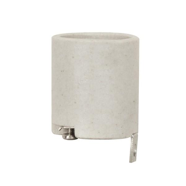 Porcelain Socket With L Bracket; Unglazed; 660W; 250V