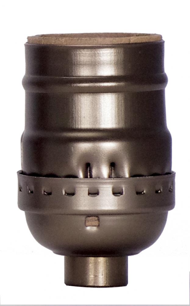 Short Keyless Socket; 1/8 IPS; Aluminum; Antique Brass Finish; 660W; 250V