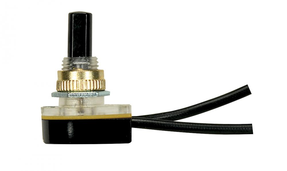 On-Off Phenolic Rotary Switch; Single Circuit; 3A-250V; 6A-125V Rating; 3/8" Bushing; Brass