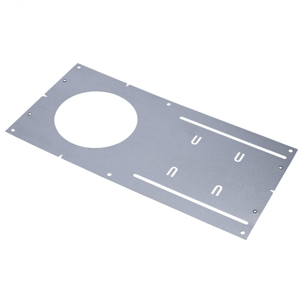 4-Inch Asymmetric New Construction Recessed Downlight Mounting Plate; Flat