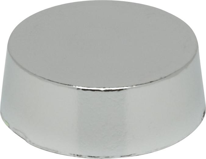 1" Plain Knob; 1/8 IP; 3/8" Height; Polished Chrome Finish