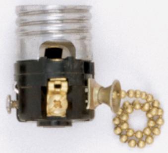 Pull Chain Interior Mechanism With Screw Terminals; Brass Chain; 660W; 250V
