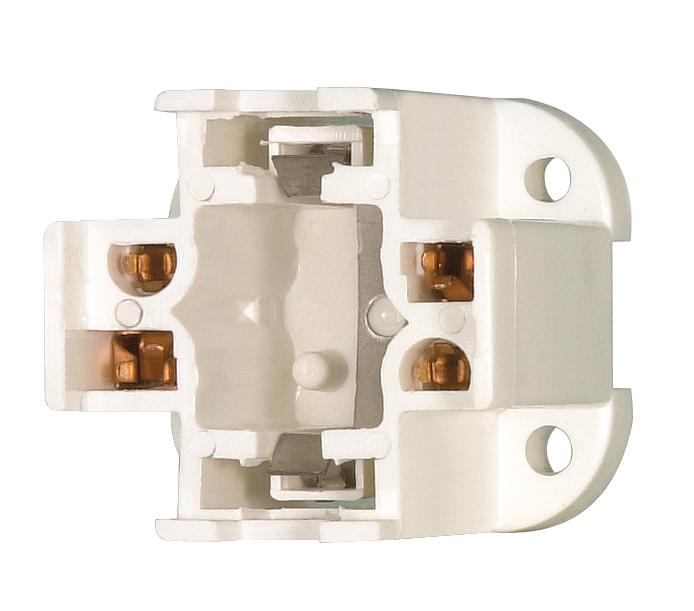 13W Bottom Screw Down Socket; 4-Pin Lamps; Vertical Mount; G24Q-1 And GX24Q-1 Base For: CF13DD/E And
