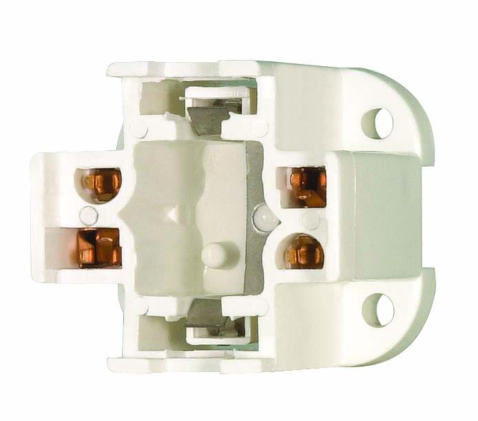 18W Bottom Screw Down Socket; 4-Pin Lamps; Vertical Mount; G24Q-2 And GX24Q-2 Base For: CF18DD/E And