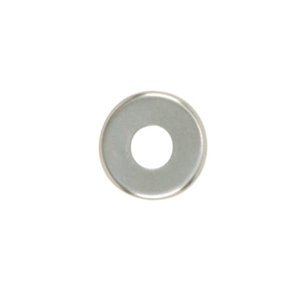 Steel Check Ring; Curled Edge; 1/8 IP Slip; Nickel Plated Finish; 1-3/4" Diameter