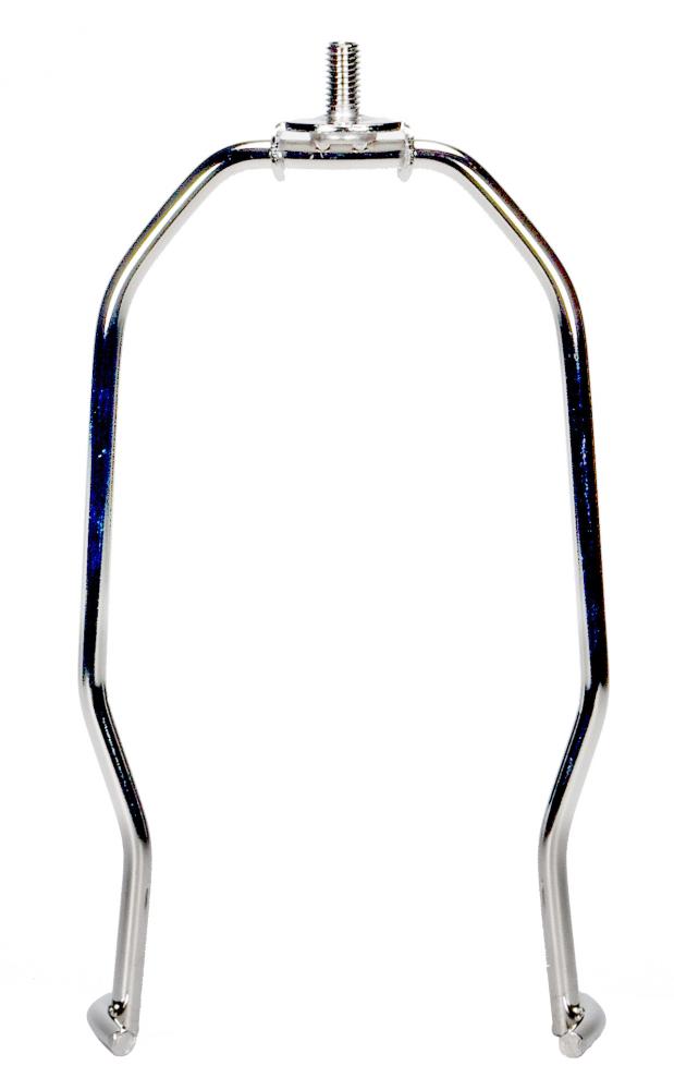 Heavy Duty Harp; Polished Nickel Finish; 6" Height; 1/4-27 Thread