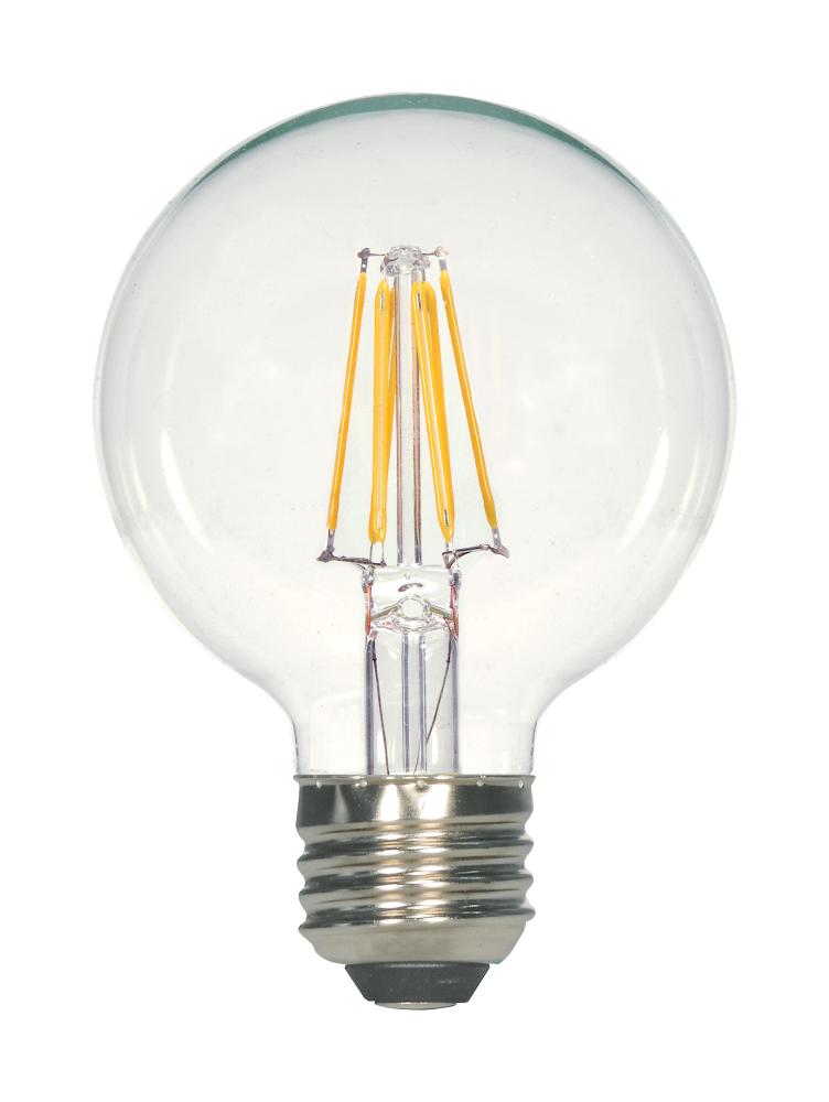 5.5 Watt G25 LED; Clear; Medium base; 3000K; 120 Volt