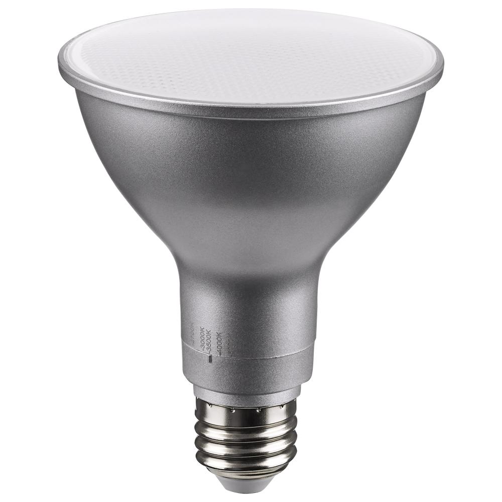 11 Watt PAR30LN LED; Medium Base; Silver Finish; CCT Selectable; 120 Volt; 25 Degree Beam Angle
