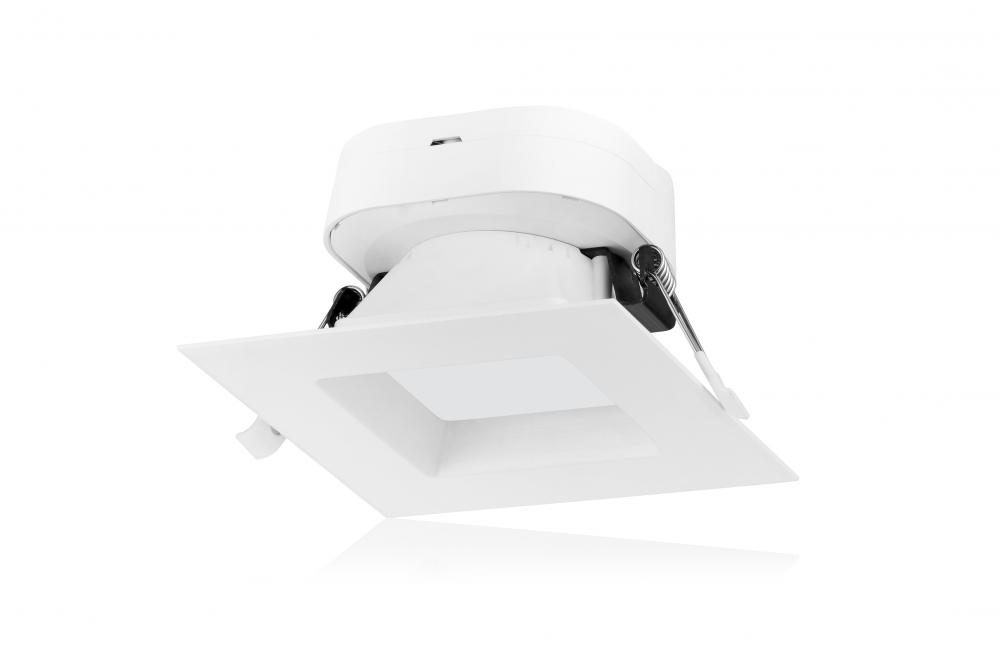 7 watt LED Direct Wire Downlight; 4 inch; 2700K; 120 volt; Dimmable; Square