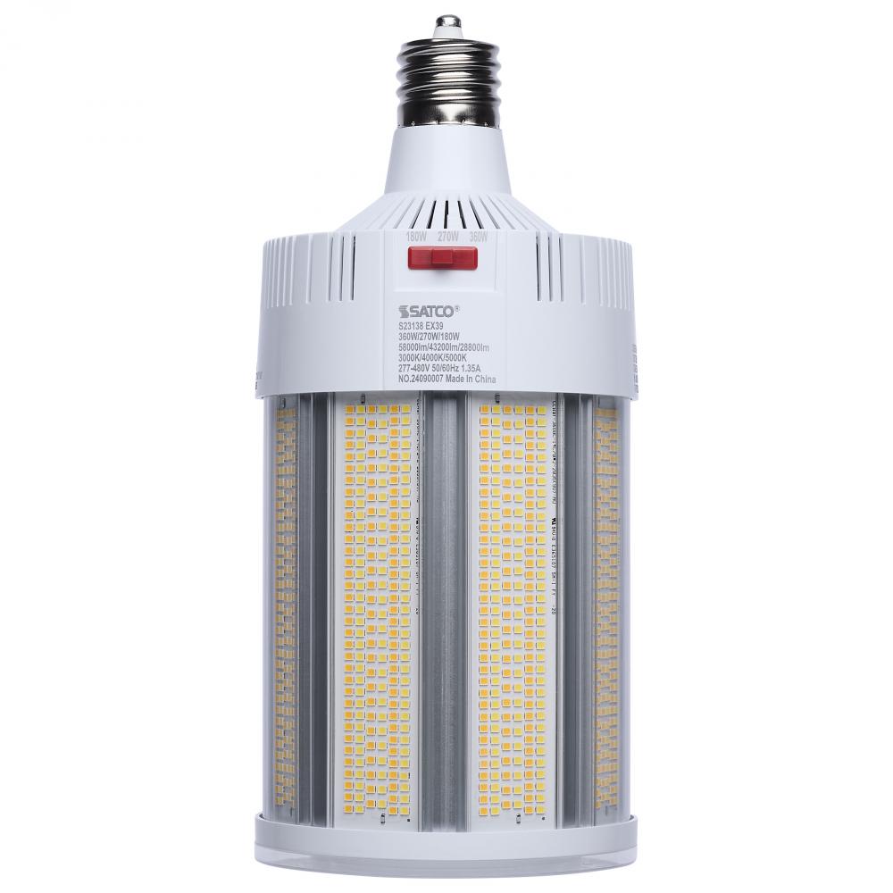 360/270/180 Watt; 30K/40K/50K CCT; Field Selectable LED; Corncob; Mogul Extended Base; 277-480