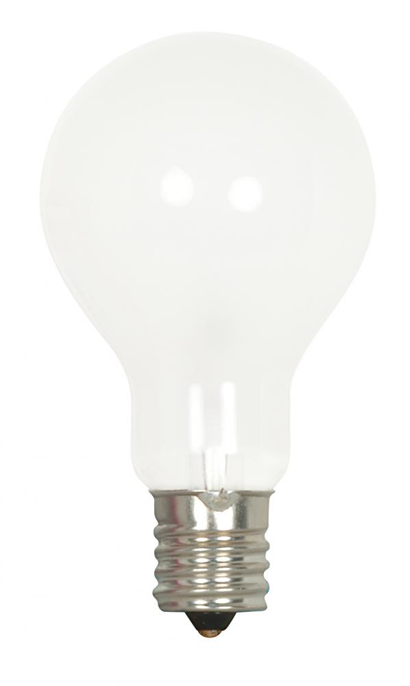 40 Watt A15 Incandescent; Frost; Appliance Lamp; 1000 Average rated hours; 420 Lumens; Intermediate