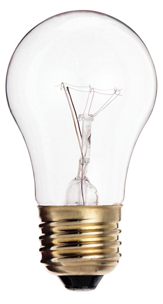 40 Watt A15 Incandescent; Clear; Appliance Lamp; 2500 Average rated hours; 300/225 Lumens; Medium