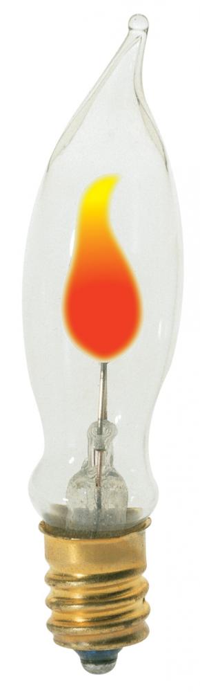 3 Watt CA5 1/3 Incandescent; Clear; 1000 Average rated hours; Candelabra base; 120 Volt; Carded