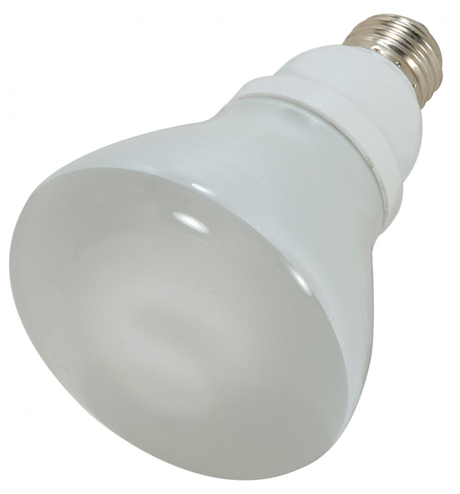 15 Watt; R30 Compact Fluorescent; 4100K; 82 CRI; Medium base; 120 Volt; Shatter Proof